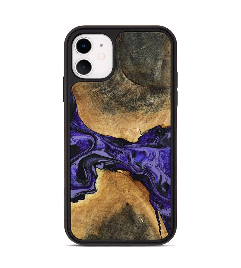 iPhone 11 Wood Phone Case - Tracey (Purple, 801619)