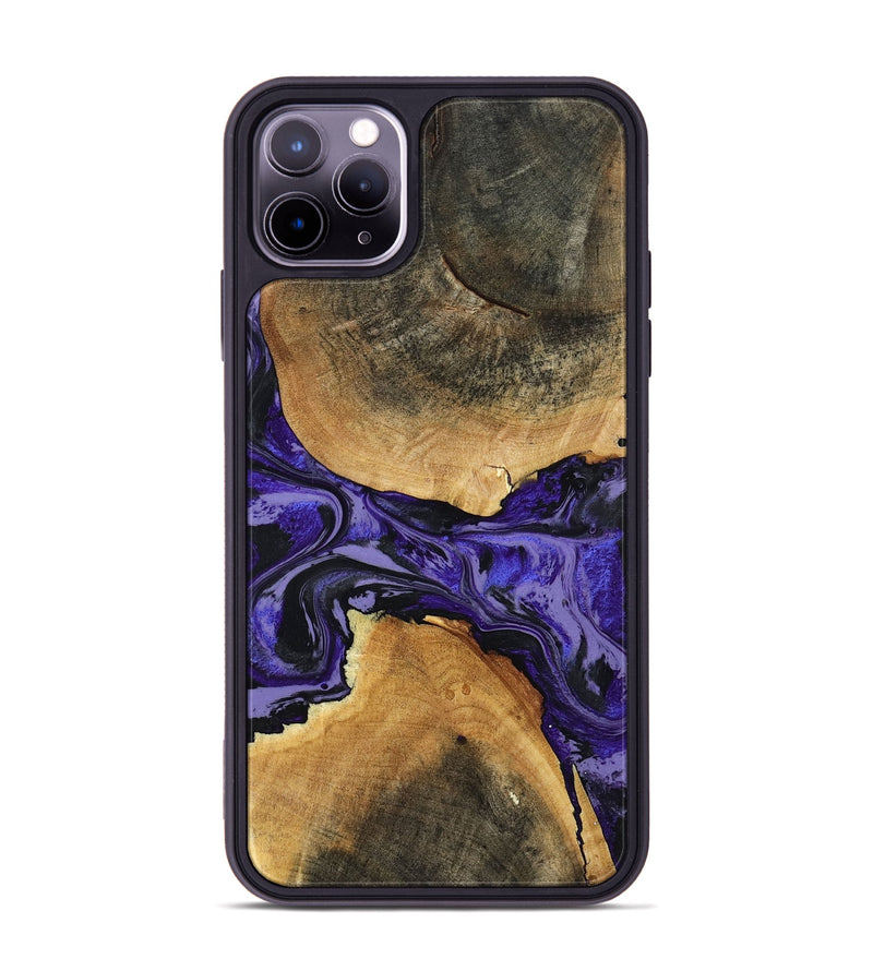 iPhone 11 Pro Max Wood Phone Case - Tracey (Purple, 801619)