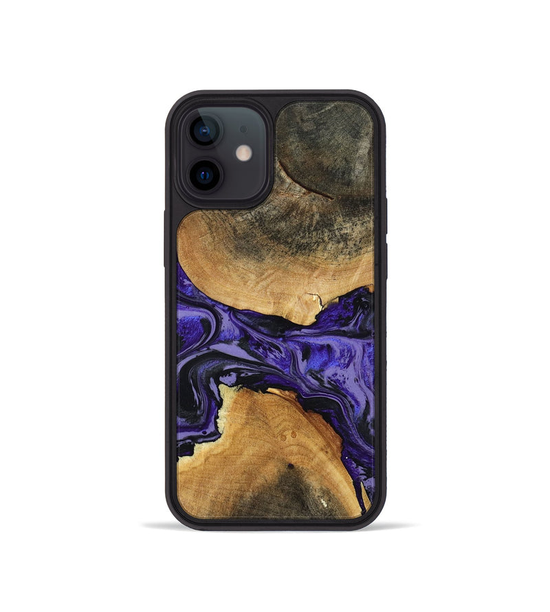 iPhone 12 mini Wood Phone Case - Tracey (Purple, 801619)