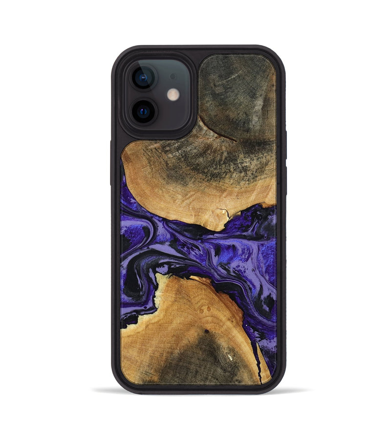 iPhone 12 Wood Phone Case - Tracey (Purple, 801619)