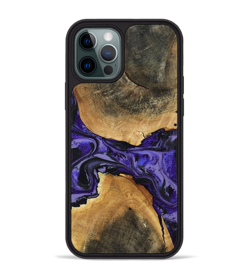 iPhone 12 Pro Max Wood Phone Case - Tracey (Purple, 801619)
