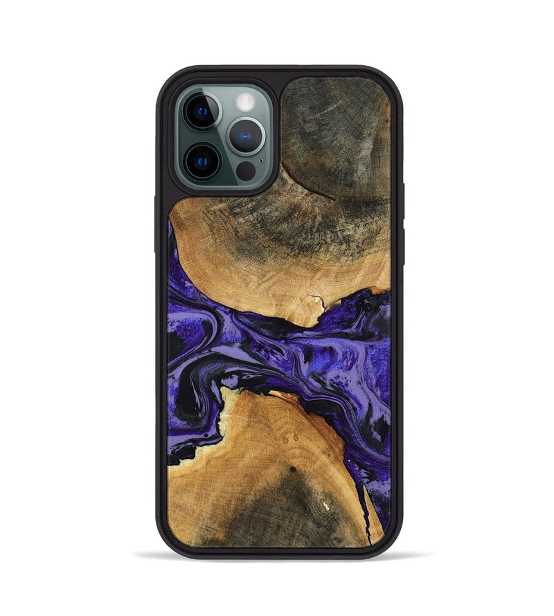 iPhone 12 Pro Wood Phone Case - Tracey (Purple, 801619)