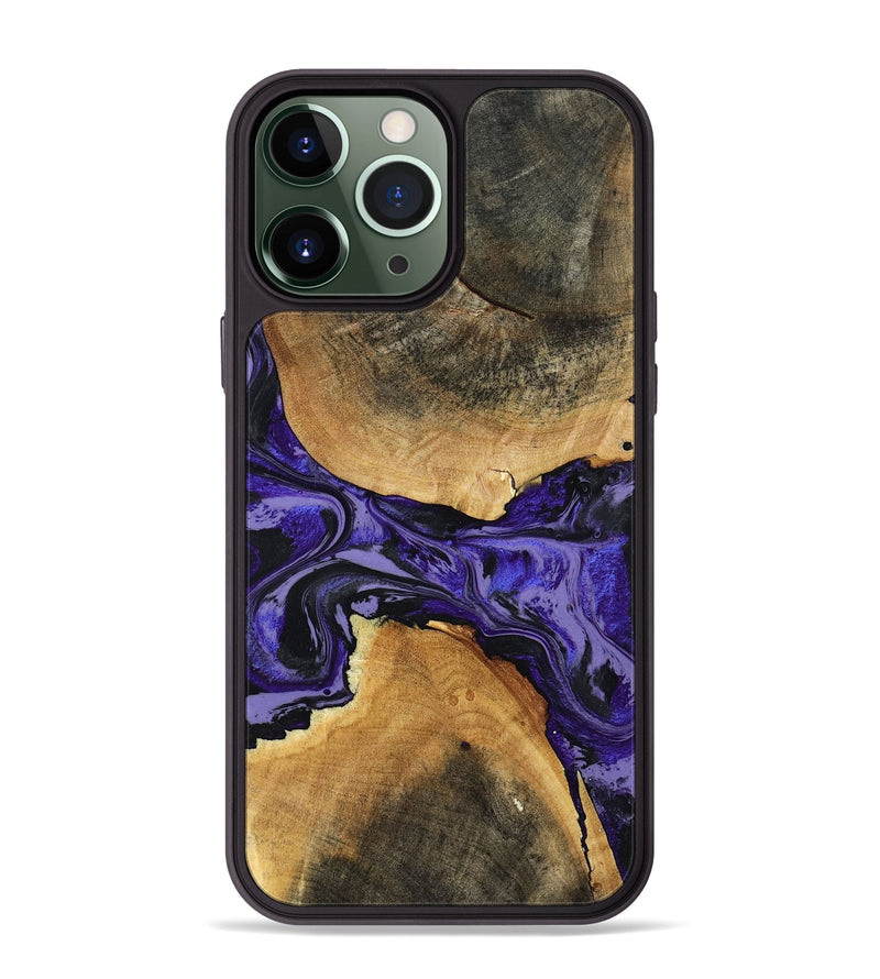 iPhone 13 Pro Max Wood Phone Case - Tracey (Purple, 801619)