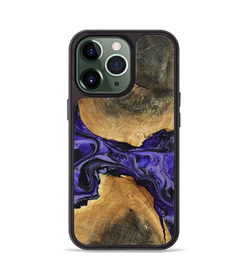 iPhone 13 Pro Wood Phone Case - Tracey (Purple, 801619)