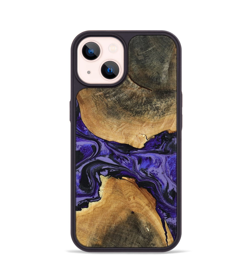 iPhone 14 Wood Phone Case - Tracey (Purple, 801619)