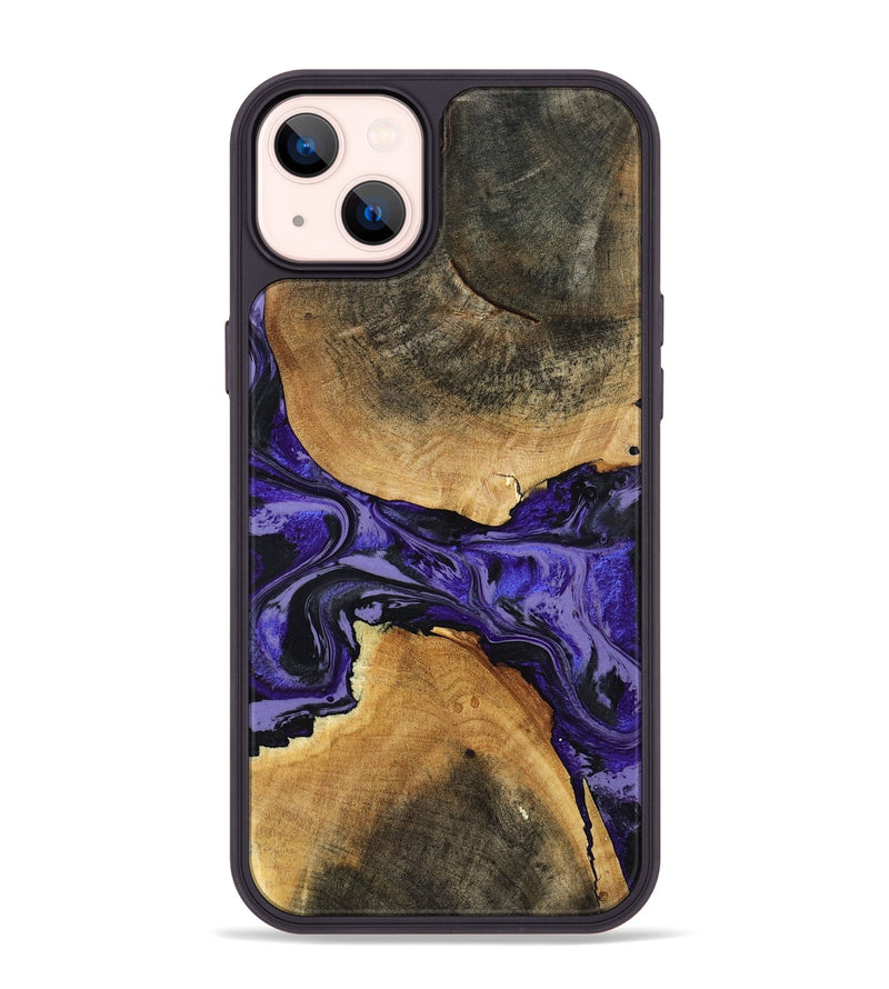 iPhone 14 Plus Wood Phone Case - Tracey (Purple, 801619)