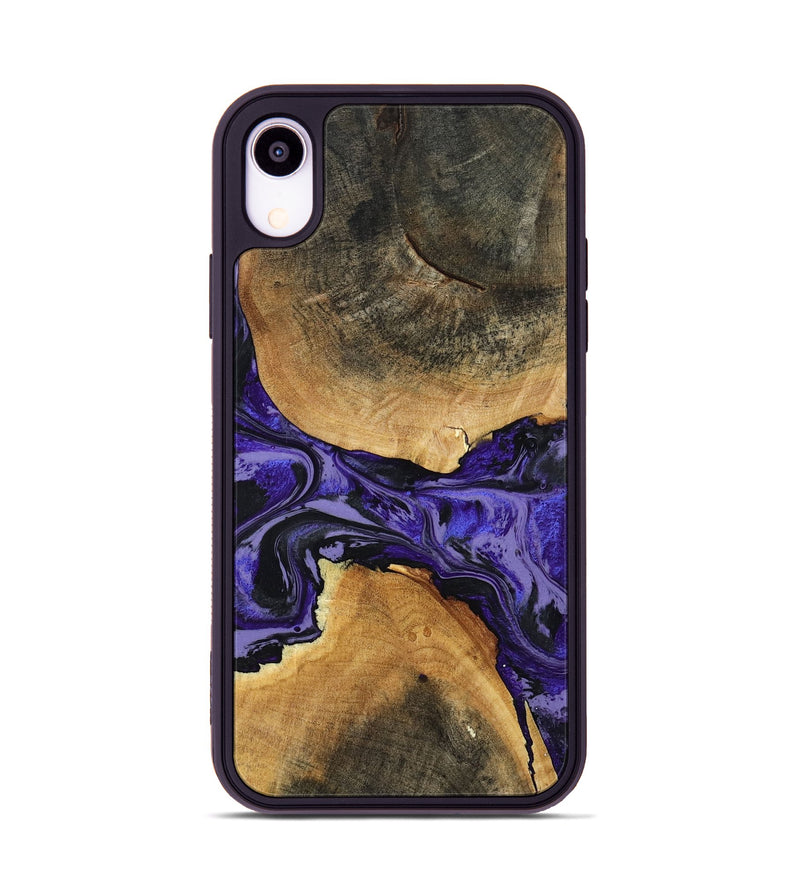 iPhone Xr Wood Phone Case - Tracey (Purple, 801619)