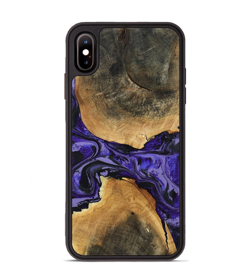 iPhone Xs Max Wood Phone Case - Tracey (Purple, 801619)