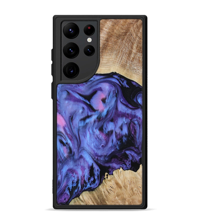 Galaxy S22 Ultra Wood Phone Case - Jill (Purple, 801621)