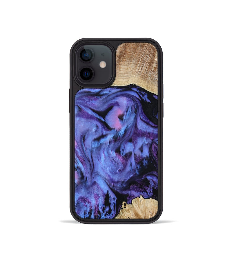 iPhone 12 mini Wood Phone Case - Jill (Purple, 801621)