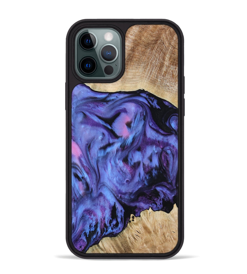 iPhone 12 Pro Max Wood Phone Case - Jill (Purple, 801621)