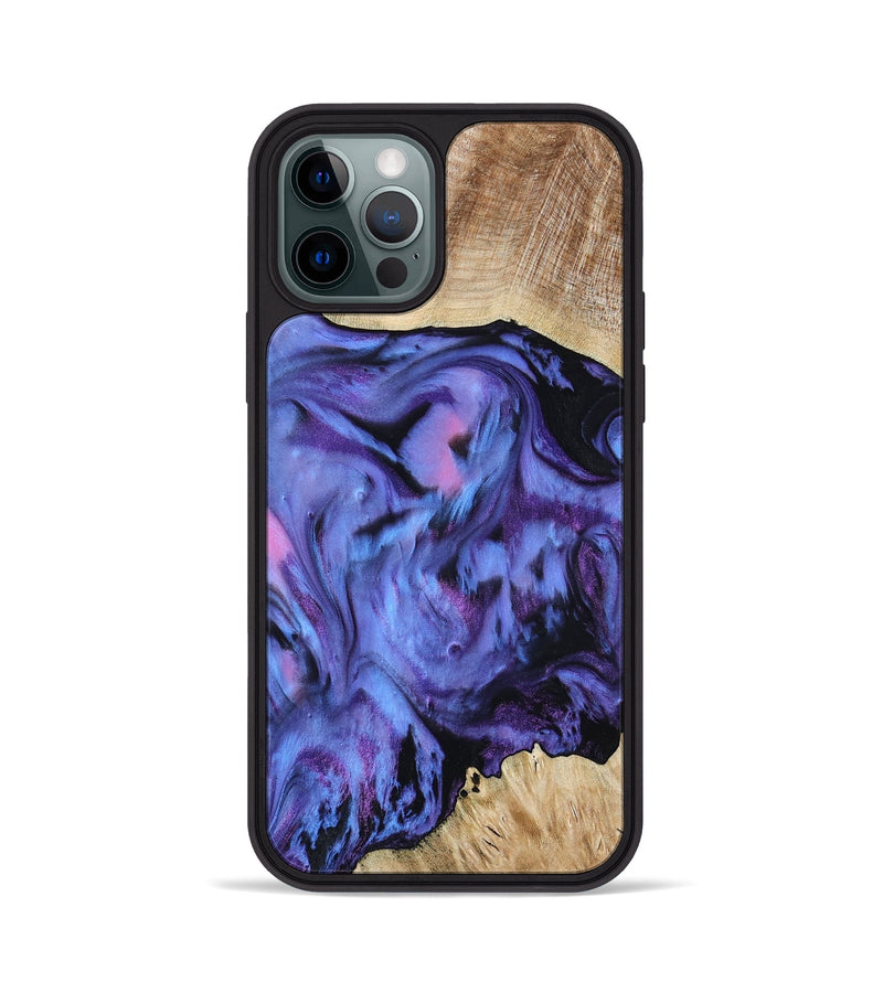 iPhone 12 Pro Wood Phone Case - Jill (Purple, 801621)