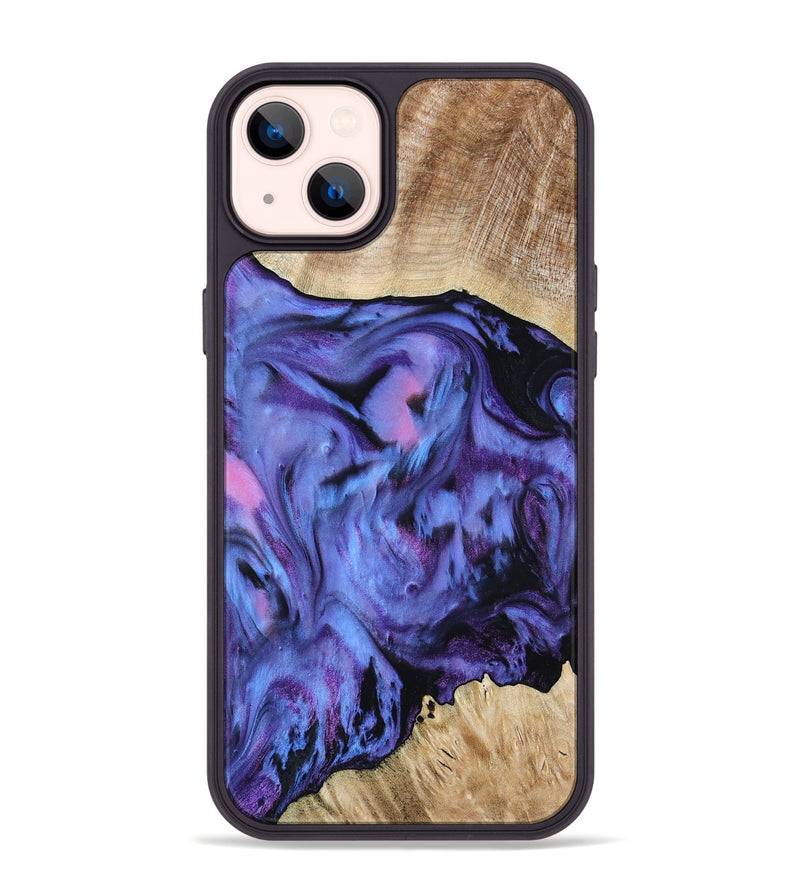 iPhone 14 Plus Wood Phone Case - Jill (Purple, 801621)