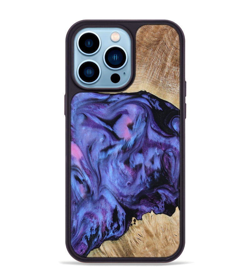 iPhone 14 Pro Max Wood Phone Case - Jill (Purple, 801621)