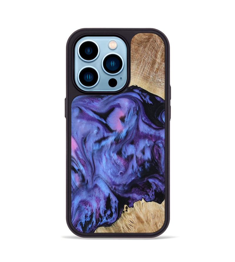 iPhone 14 Pro Wood Phone Case - Jill (Purple, 801621)