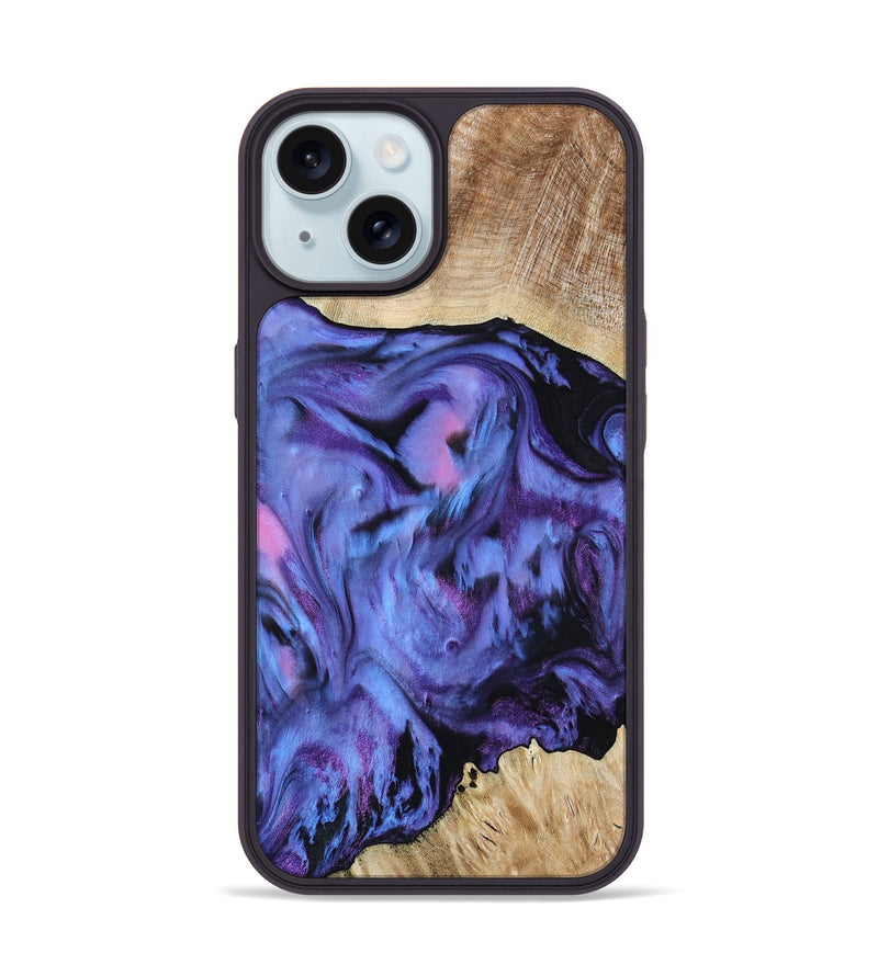 iPhone 15 Wood Phone Case - Jill (Purple, 801621)