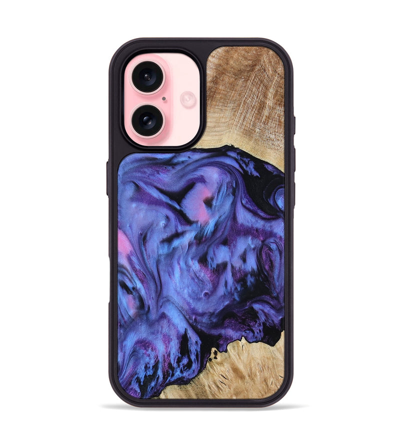 iPhone 16 Wood Phone Case - Jill (Purple, 801621)