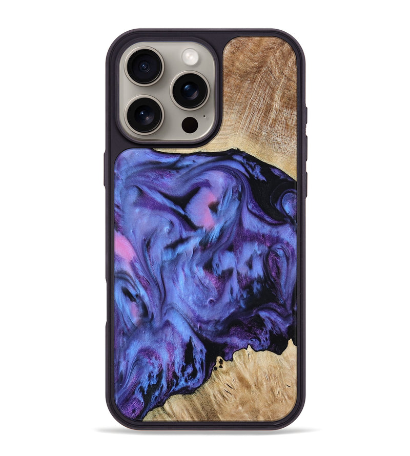 iPhone 16 Pro Max Wood Phone Case - Jill (Purple, 801621)