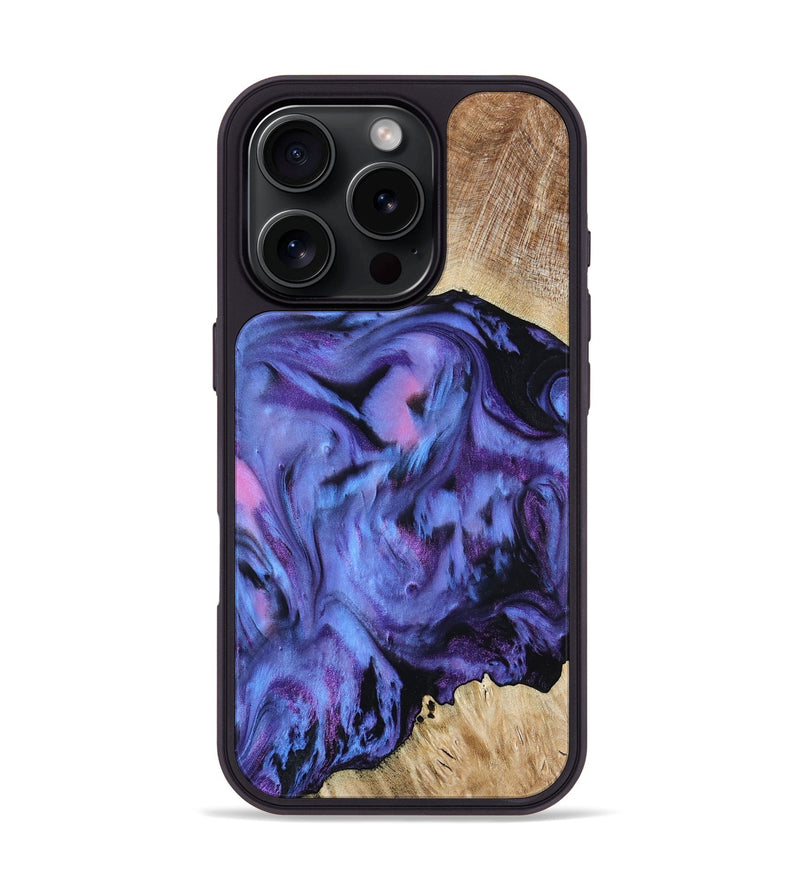 iPhone 16 Pro Wood Phone Case - Jill (Purple, 801621)