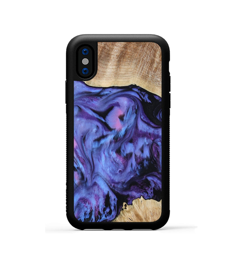 iPhone Xs Wood Phone Case - Jill (Purple, 801621)