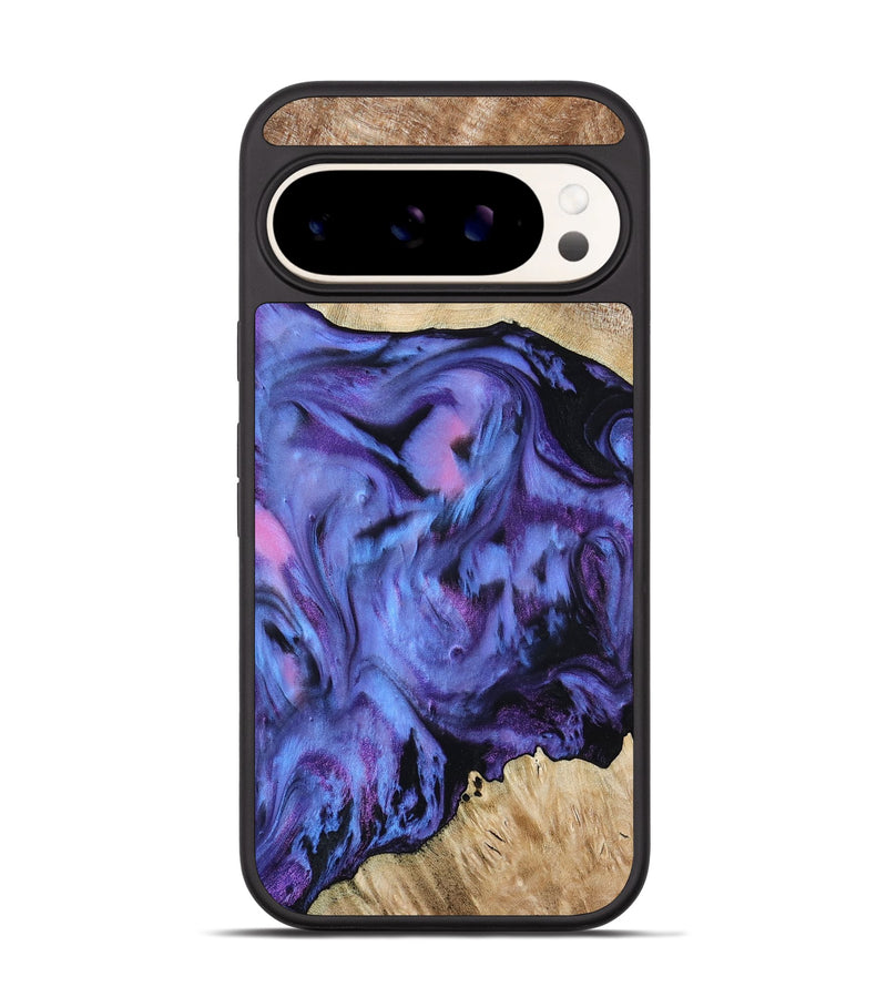 Pixel 9 Wood Phone Case - Jill (Purple, 801621)