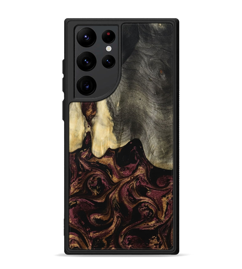 Galaxy S22 Ultra Wood Phone Case - Rosina (Purple, 801622)