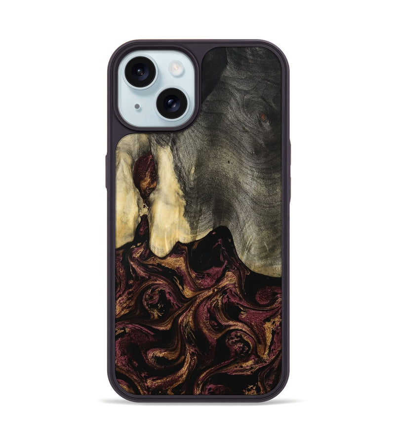 iPhone 15 Wood Phone Case - Rosina (Purple, 801622)