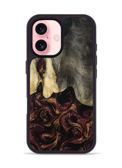 iPhone 16 Wood Phone Case - Rosina (Purple, 801622)