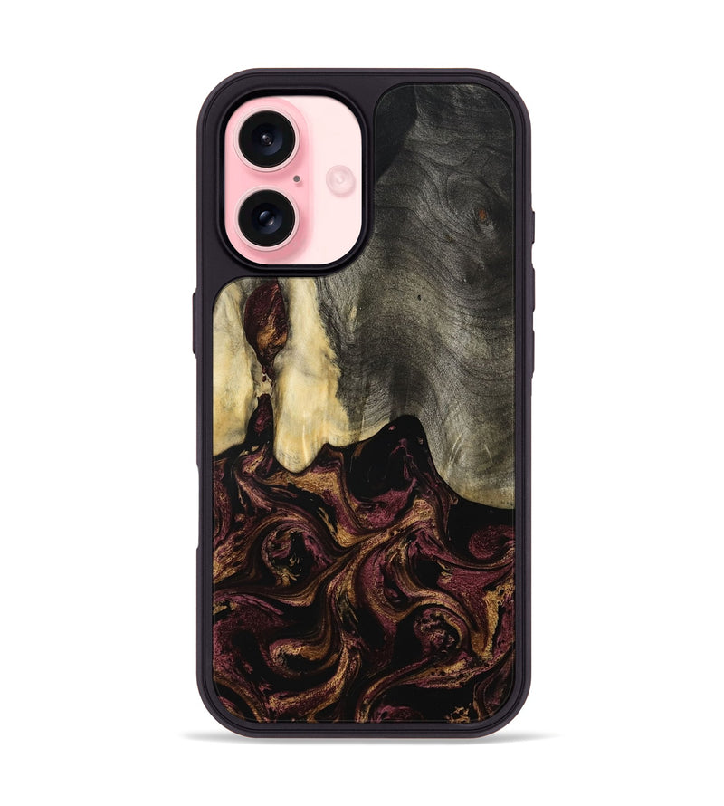 iPhone 16 Wood Phone Case - Rosina (Purple, 801622)