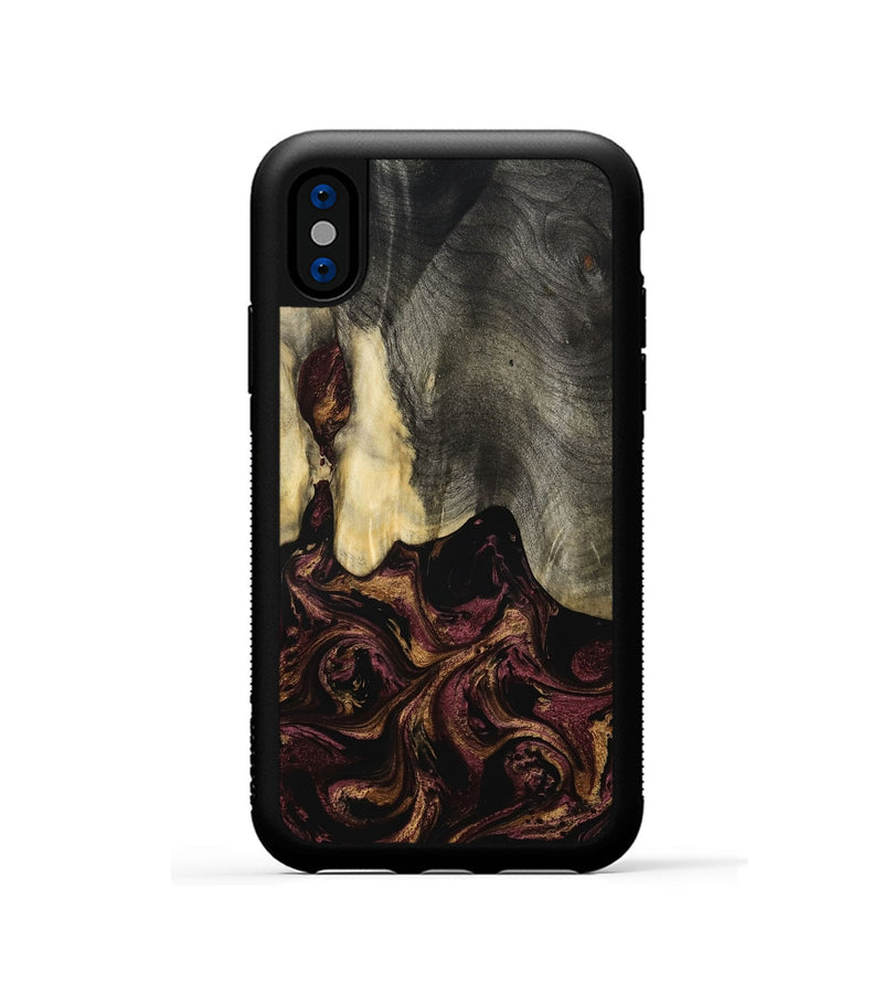 iPhone Xs Wood Phone Case - Rosina (Purple, 801622)