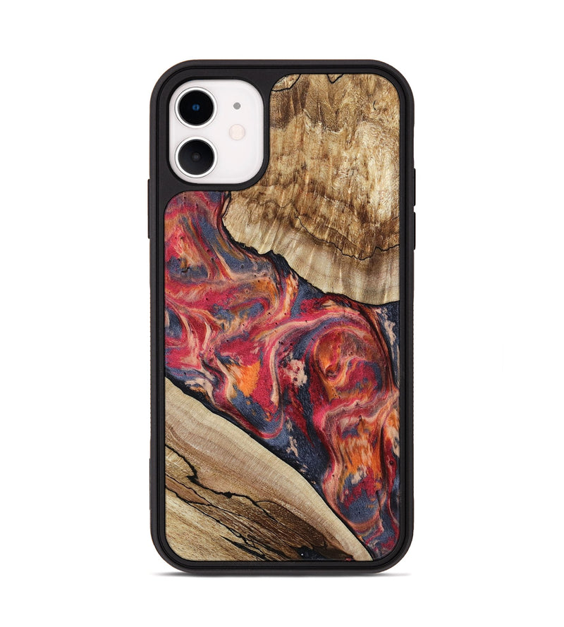 iPhone 11 Wood Phone Case - Andy (Red, 801623)