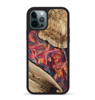 iPhone 12 Pro Max Wood Phone Case - Andy (Red, 801623)
