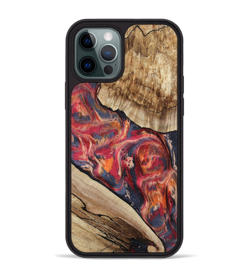 iPhone 12 Pro Max Wood Phone Case - Andy (Red, 801623)