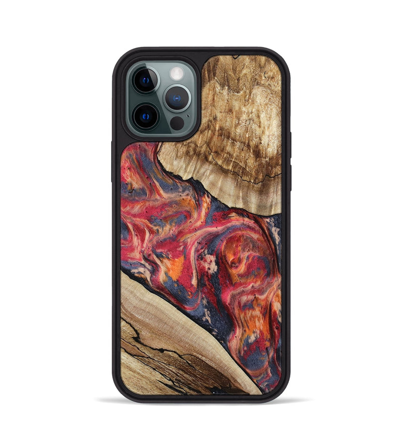 iPhone 12 Pro Wood Phone Case - Andy (Red, 801623)