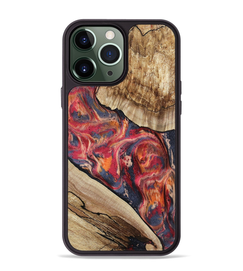 iPhone 13 Pro Max Wood Phone Case - Andy (Red, 801623)