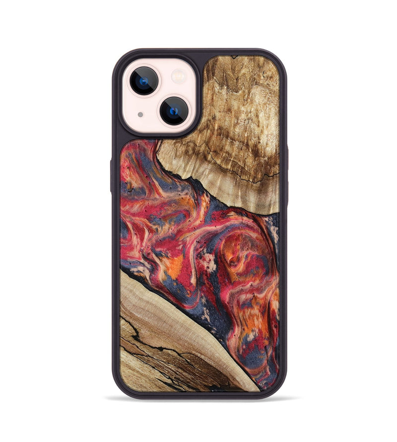 iPhone 14 Wood Phone Case - Andy (Red, 801623)