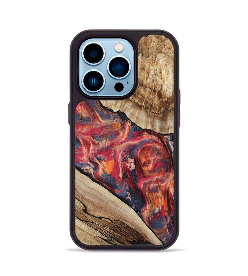 iPhone 14 Pro Wood Phone Case - Andy (Red, 801623)