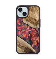 iPhone 15 Wood Phone Case - Andy (Red, 801623)