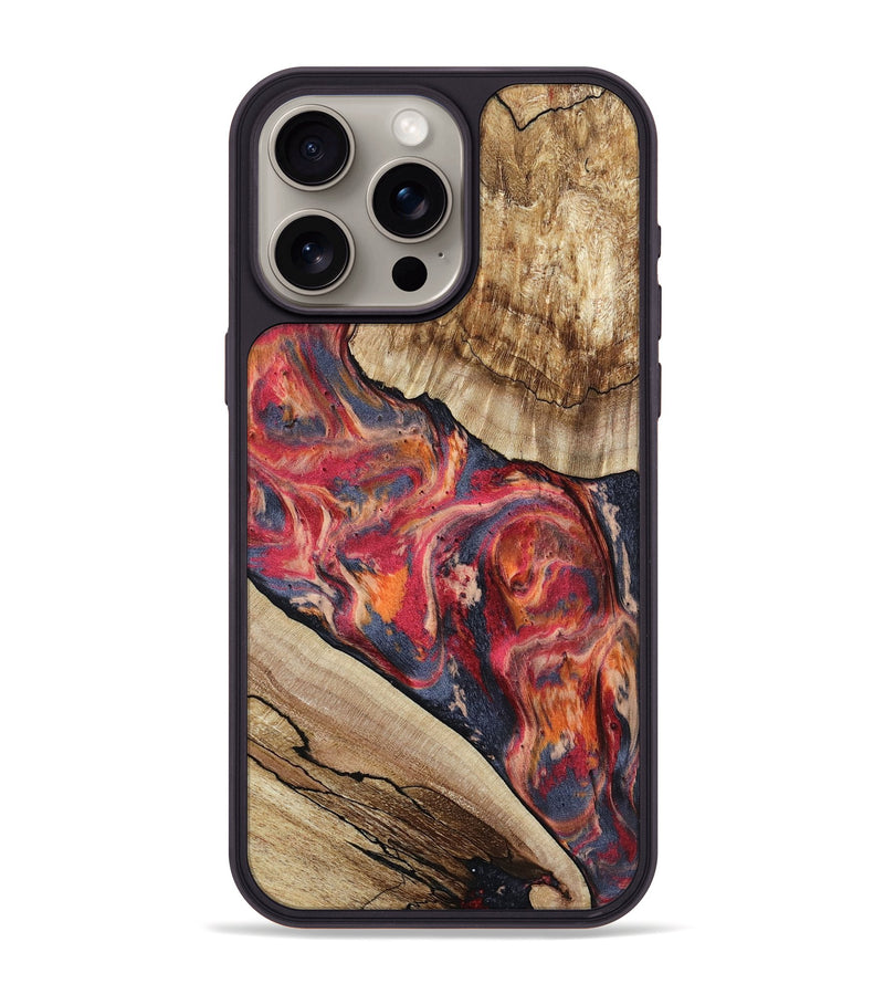 iPhone 15 Pro Max Wood Phone Case - Andy (Red, 801623)