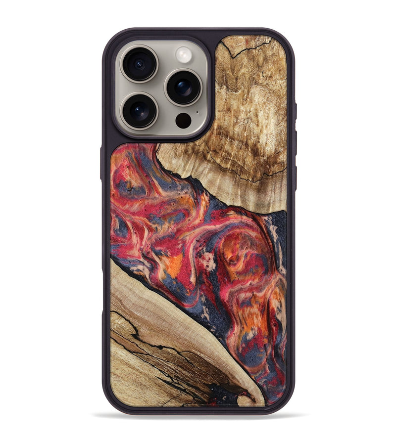iPhone 16 Pro Max Wood Phone Case - Andy (Red, 801623)