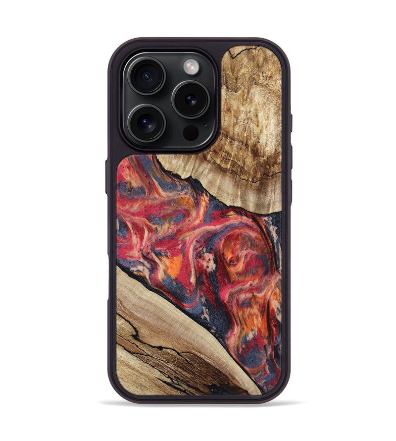 iPhone 16 Pro Wood Phone Case - Andy (Red, 801623)