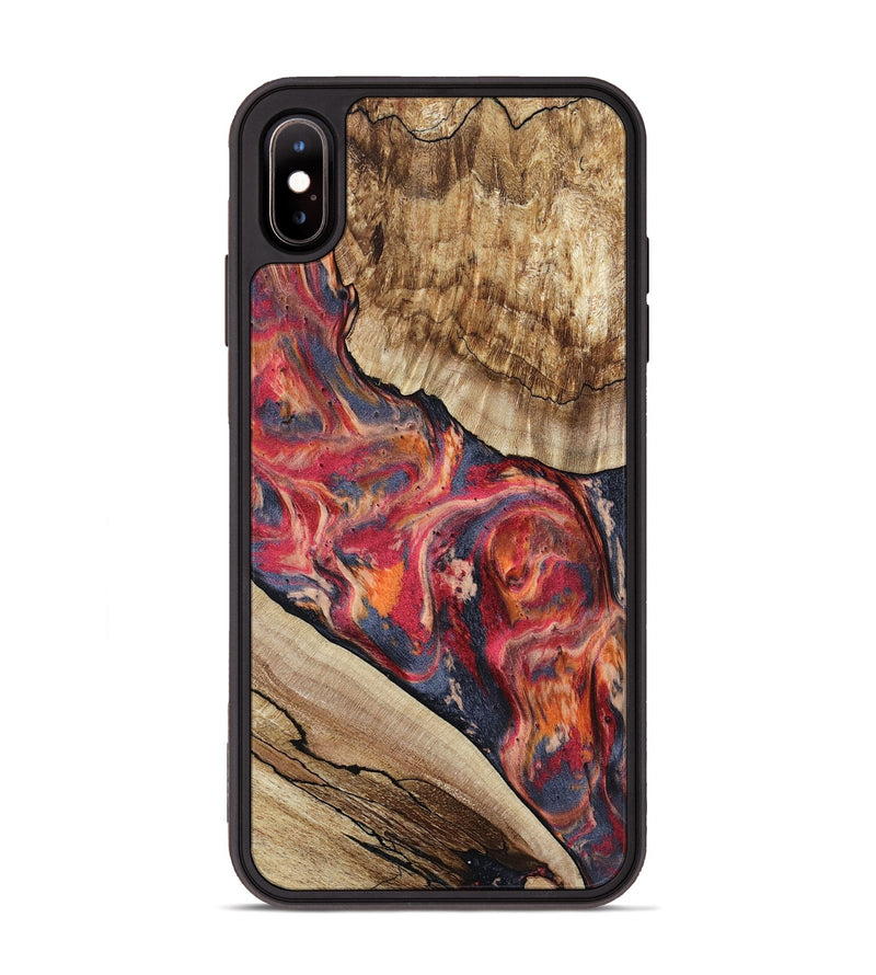 iPhone Xs Max Wood Phone Case - Andy (Red, 801623)