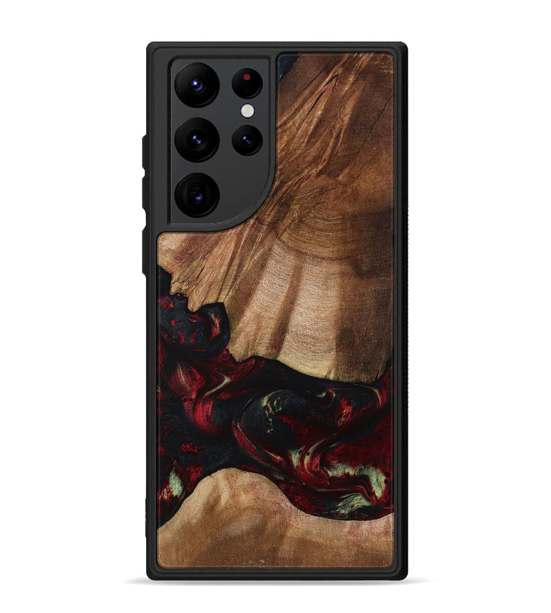 Galaxy S22 Ultra Wood Phone Case - Jesse (Red, 801624)