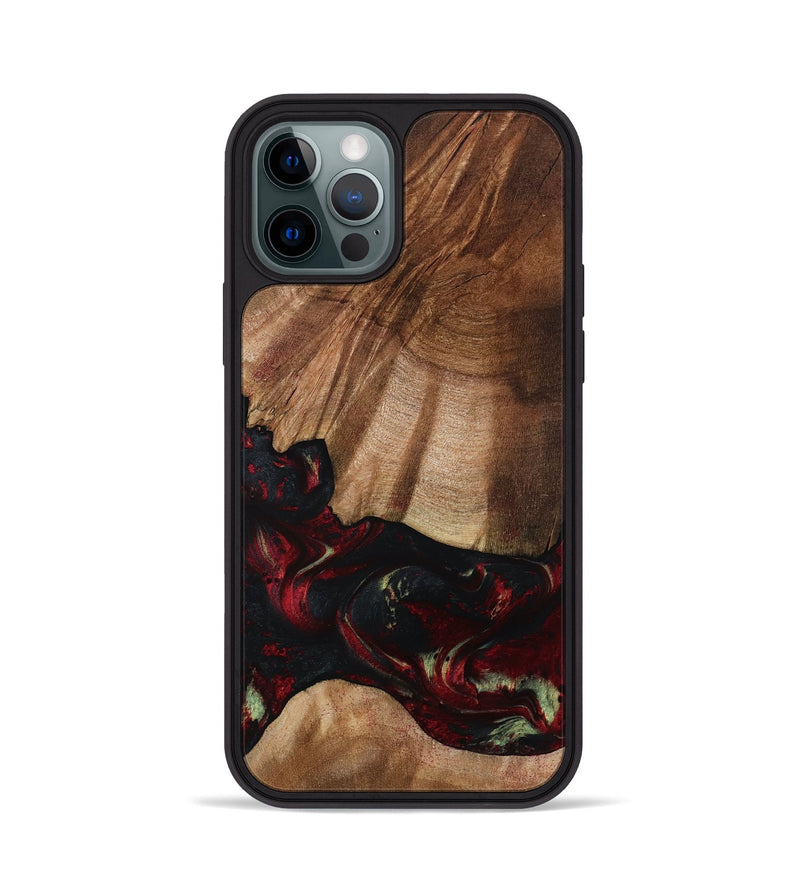 iPhone 12 Pro Wood Phone Case - Jesse (Red, 801624)