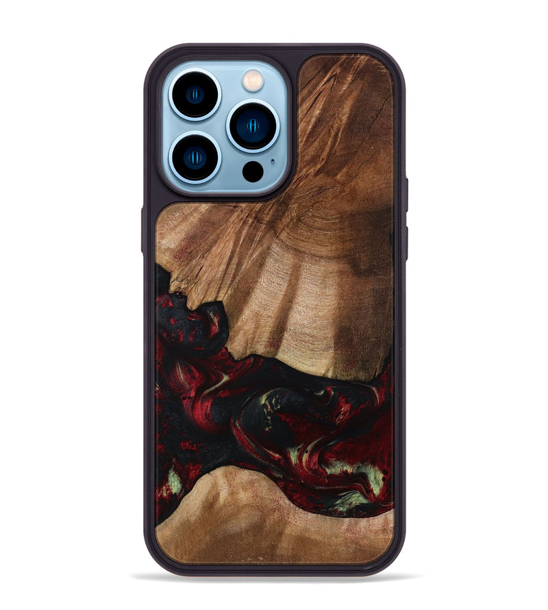 iPhone 14 Pro Max Wood Phone Case - Jesse (Red, 801624)