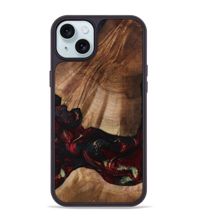iPhone 15 Plus Wood Phone Case - Jesse (Red, 801624)