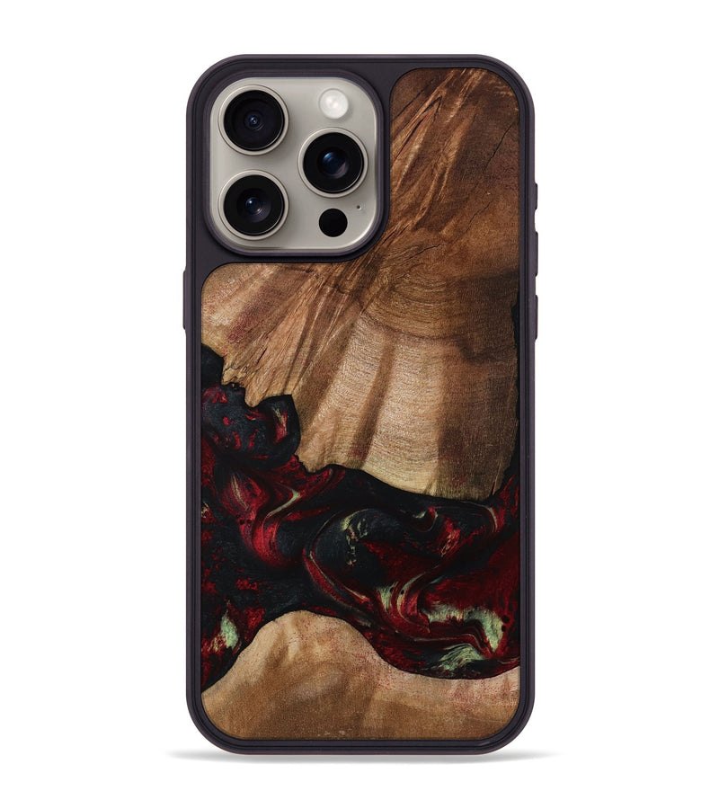 iPhone 15 Pro Max Wood Phone Case - Jesse (Red, 801624)