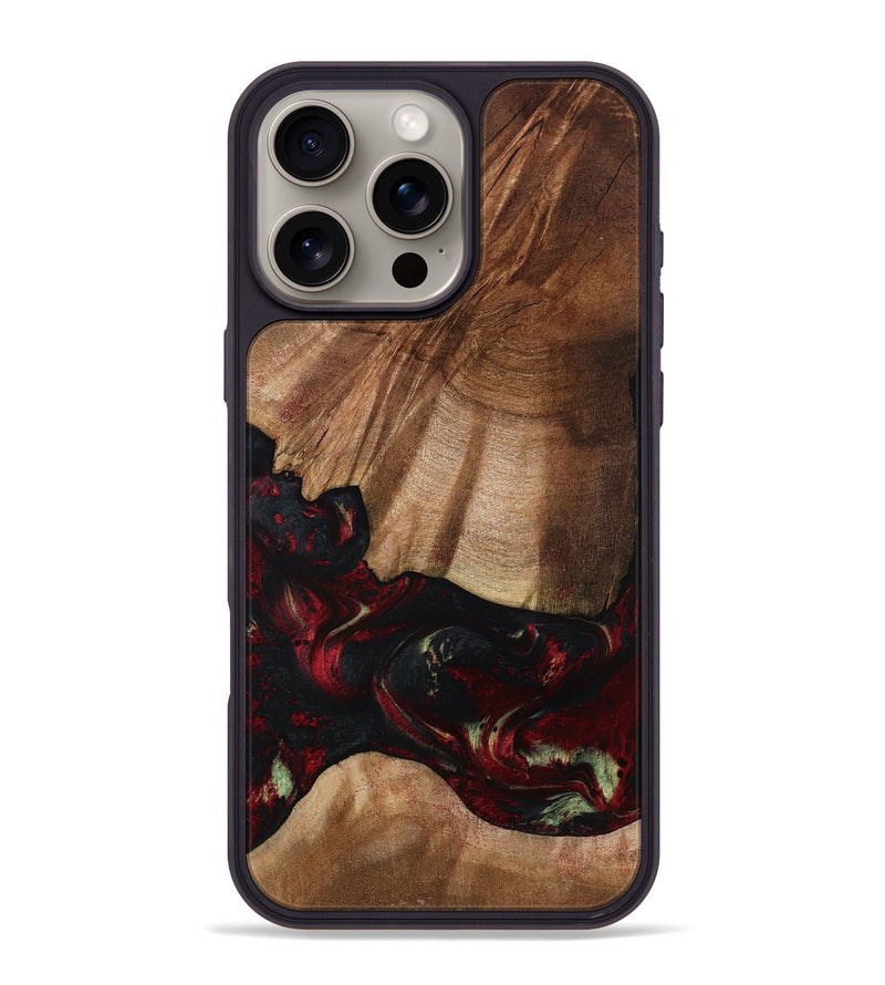iPhone 16 Pro Max Wood Phone Case - Jesse (Red, 801624)