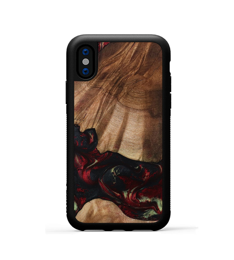 iPhone Xs Wood Phone Case - Jesse (Red, 801624)