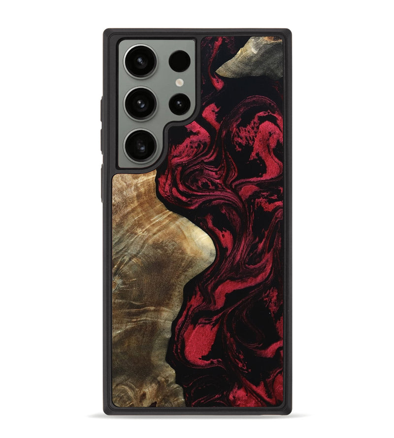 Galaxy S23 Ultra Wood Phone Case - Mat (Red, 801626)